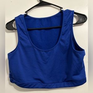 Royal blue crop top and pencil skirt set